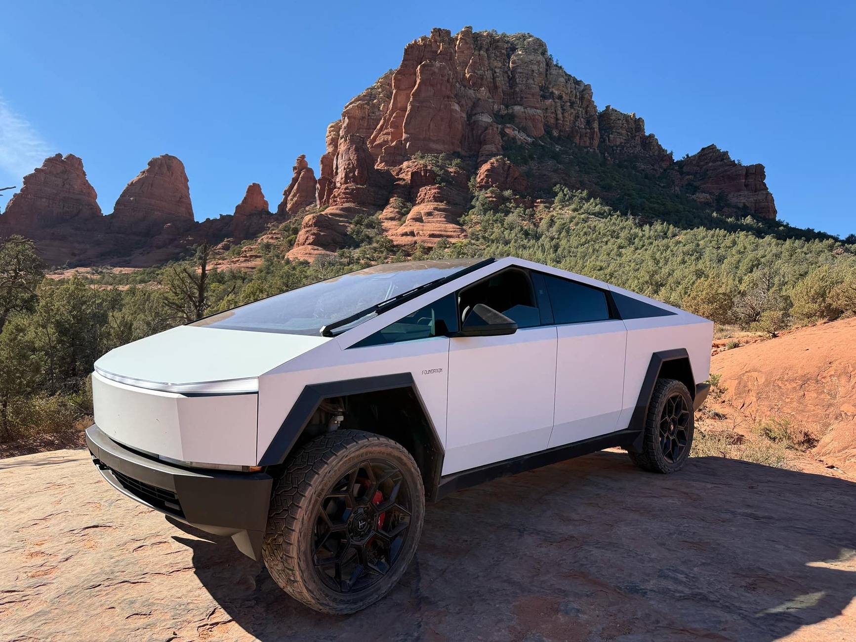 Tesla Cybertruck ⛰️ Cool Mountain views ⛰️ in Cyber on 24" CT7 - T Sportline Wheels 35ab7d0f-da6f-49e9-bd3a-43d7e2b0dc10
