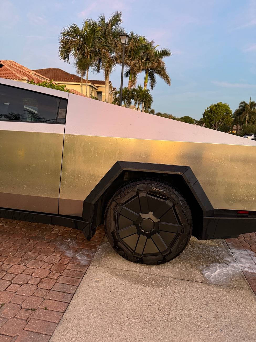Tesla Cybertruck I got my Cyber Wheel Covers from the service center using Christmas cheer 🎅🎄 IMG_0899