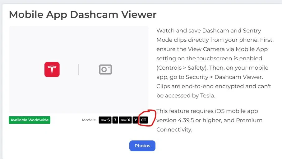 Tesla Cybertruck Video: Dashcam stream and Sentry Mode recording view in Tesla App Screenshot 2024-12-06 094824