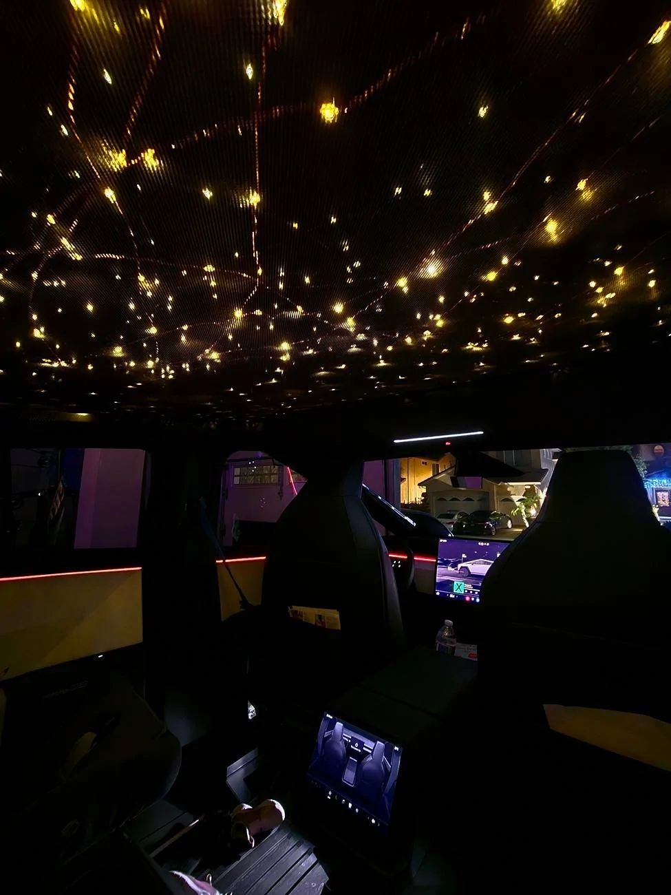 Tesla Cybertruck $10 starlight roof installed Image_20241206114358