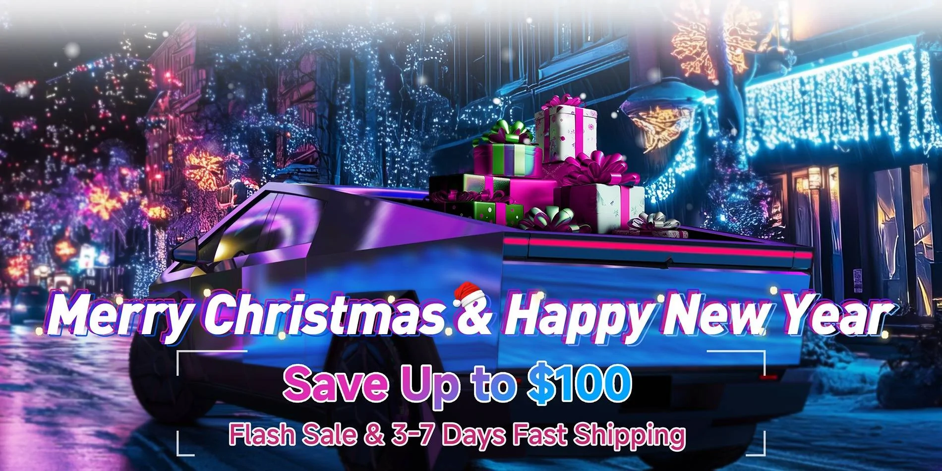 Tesla Cybertruck 🎄 Merry Christmas & Happy New Year! 🚀-Teslaunch Christmas & New Year Sale is NOW ON, Don't miss it!! EN-1