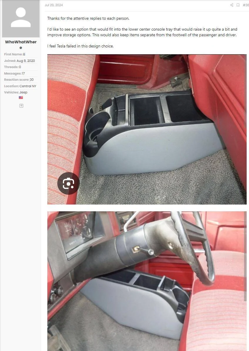 Tesla Cybertruck Cybertruck Center Console Floor Organizer Now Avaliable in Teslaunch! 🚀 0001