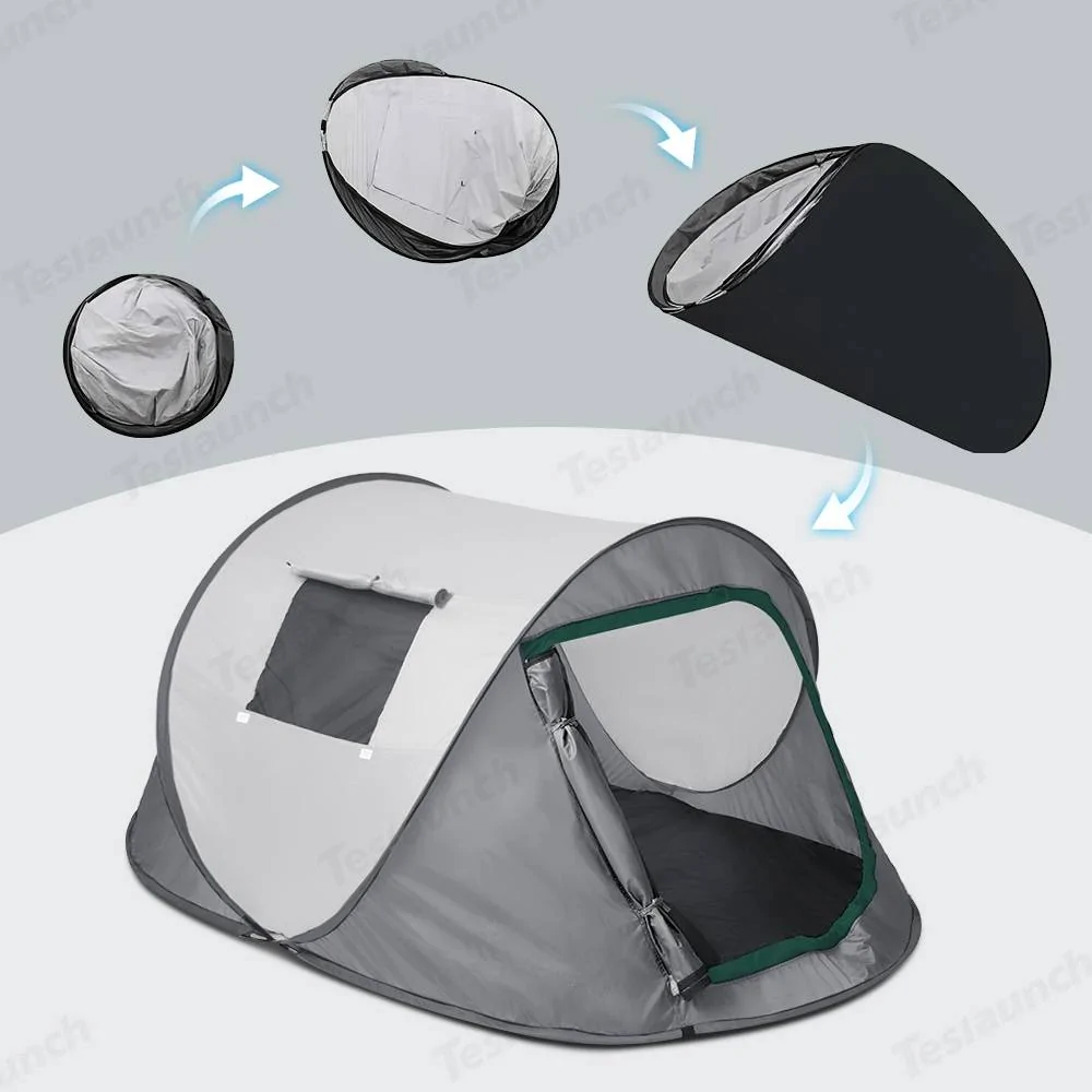 Tesla Cybertruck Teslaunch's Portable Trunk Bed Pop-Up Camping Tent for Your Cybertruck! Affordable Camping for Road Trips 🚘⛺ 4