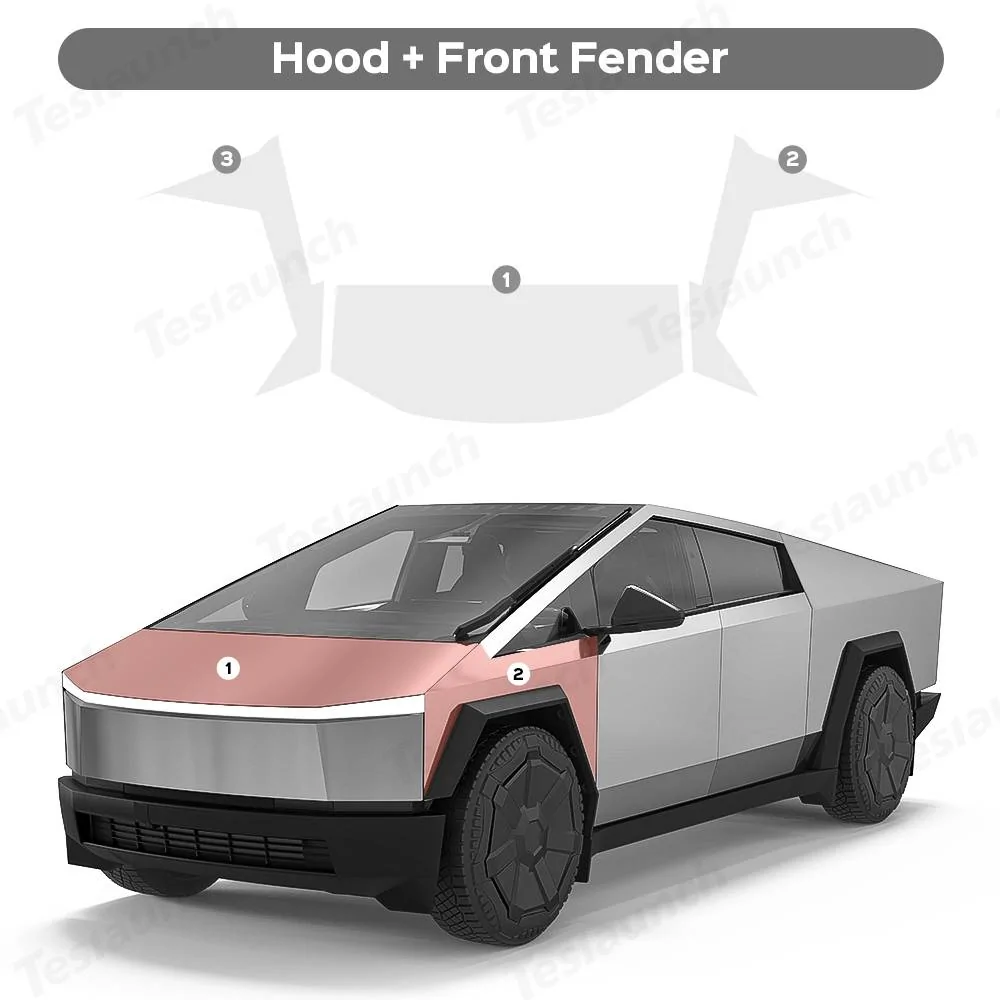 Tesla Cybertruck Teslaunch TPU Invisible Paint Protection Film to Protect Your Cybertruck 🚘✨ 11