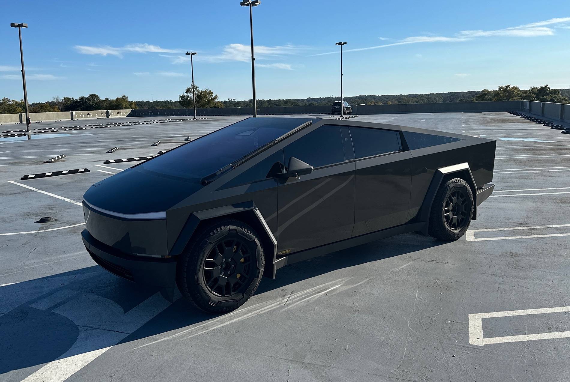 Tesla Cybertruck TMaxx Gloss Liquid Platinum Wrap from T Sportline IMG_8705