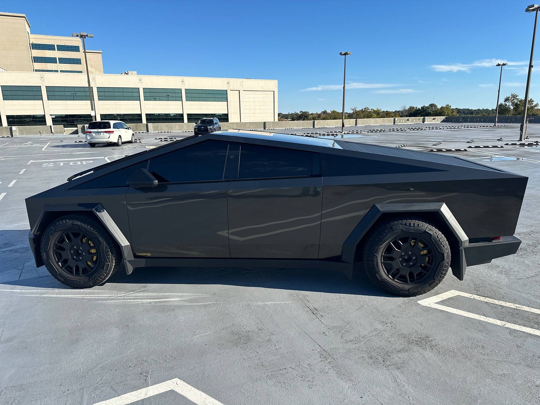 Tesla Cybertruck TMaxx Gloss Liquid Platinum Wrap from T Sportline IMG_8707
