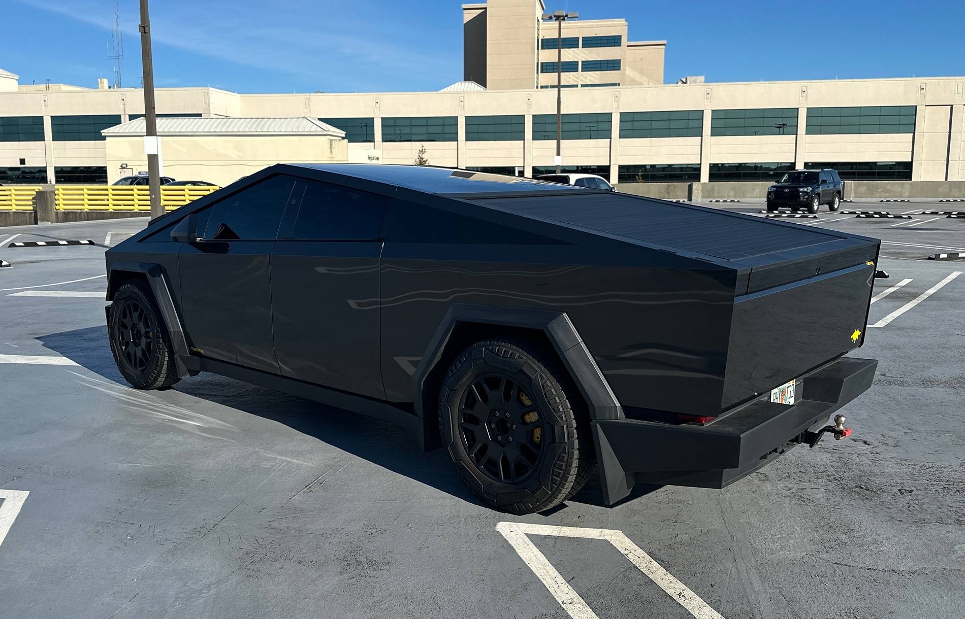 Tesla Cybertruck TMaxx Gloss Liquid Platinum Wrap from T Sportline IMG_8708