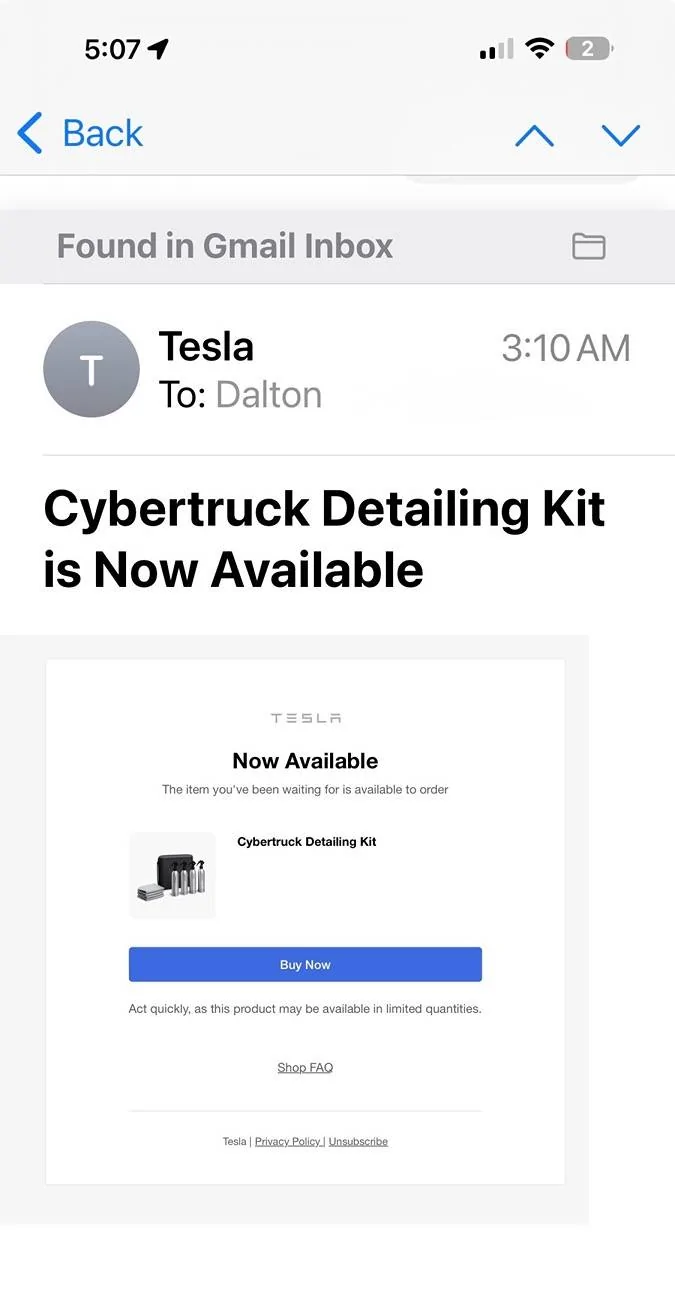 Tesla Cybertruck Wow! That didn’t take long! Cybertruck Detailing Kit IMG_2378