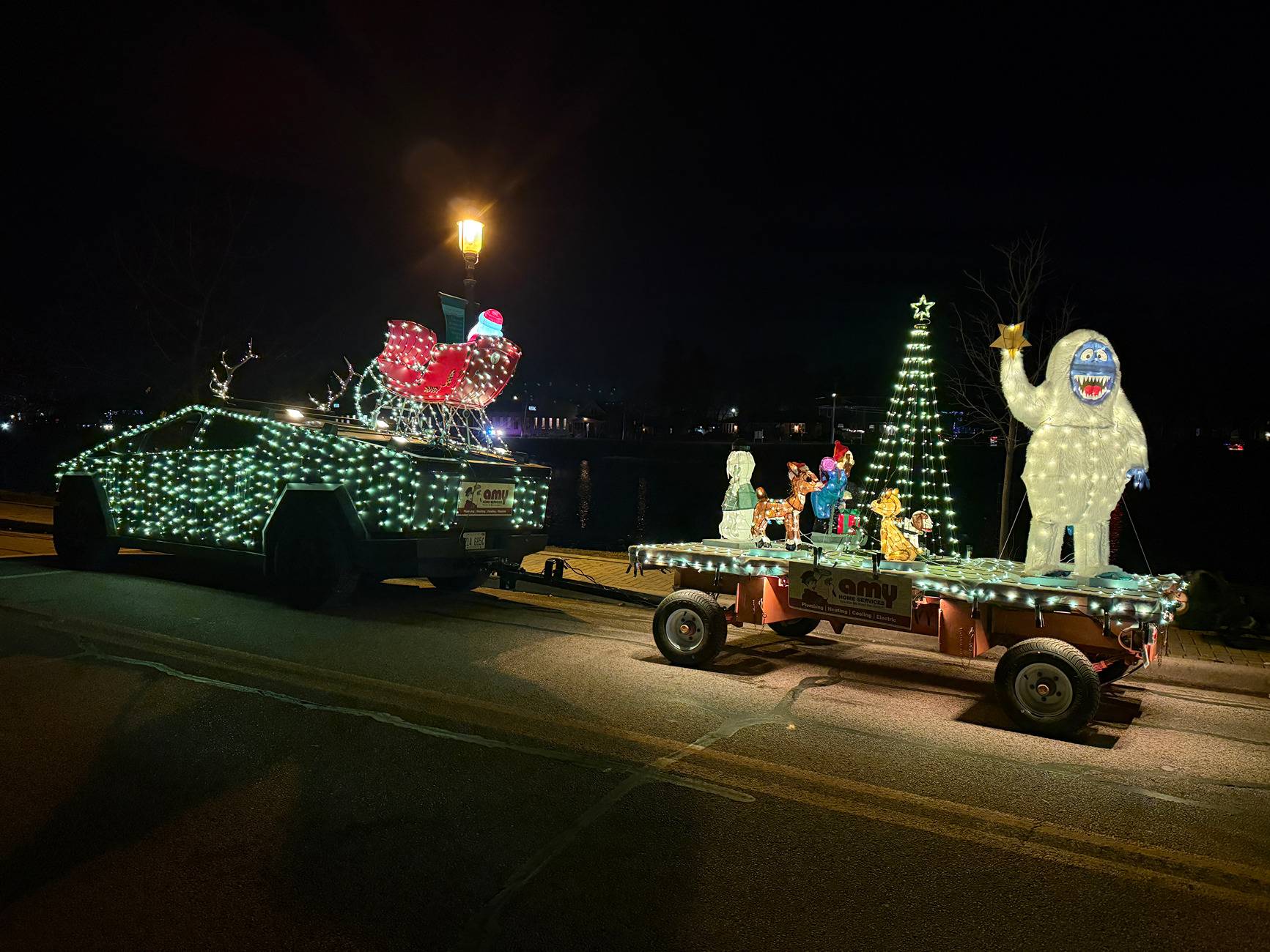 Tesla Cybertruck Christmas lights parade! IMG_0547