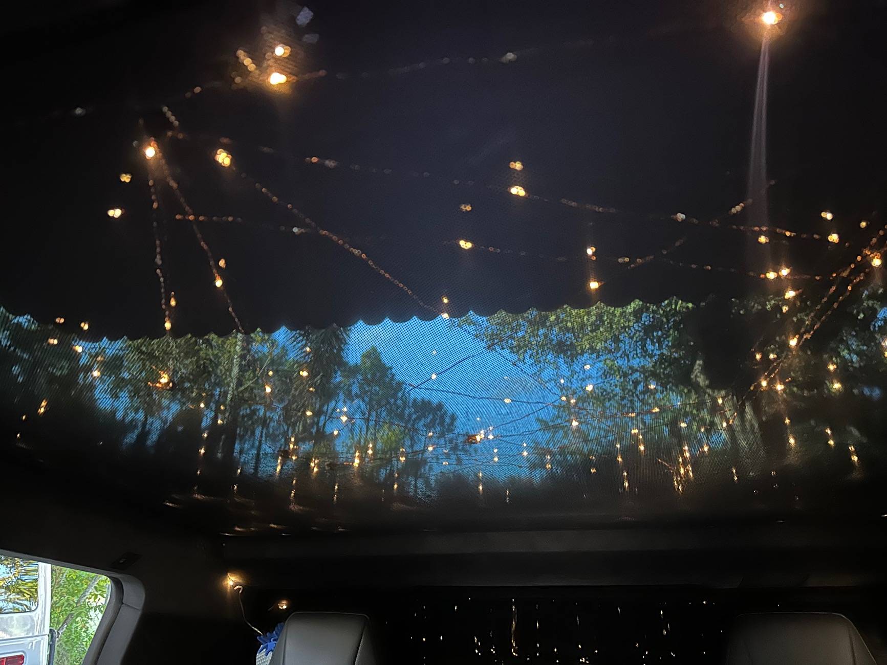 Tesla Cybertruck $10 starlight roof installed IMG_3778