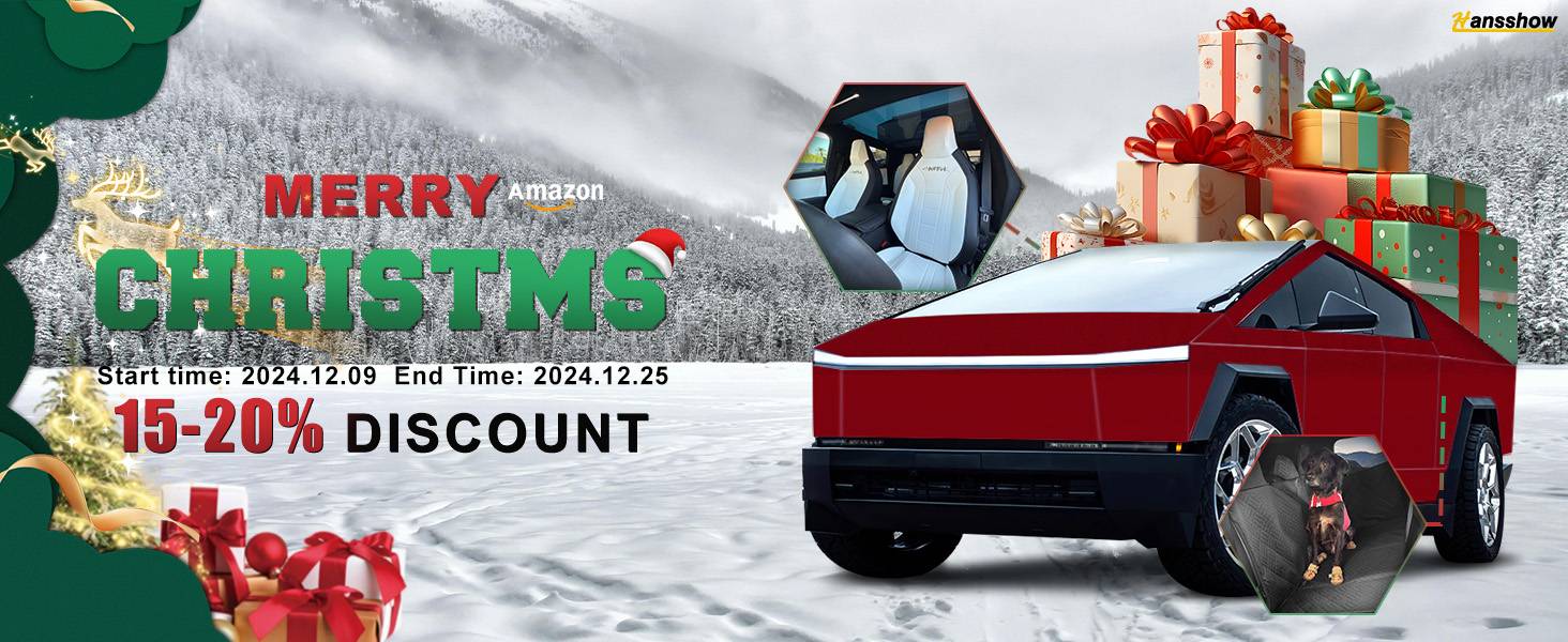 Tesla Cybertruck Upgrade Cybertruck before Christmas with Hansshow accessories! hs圣诞海报