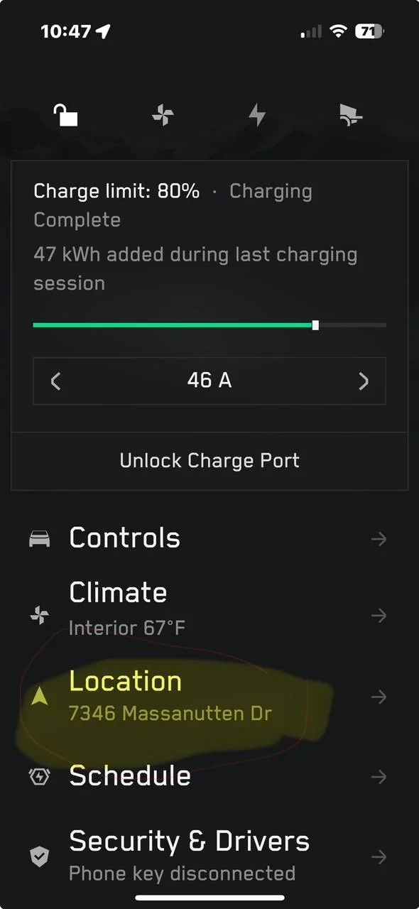 Tesla Cybertruck Wrong home address in TESLA app - Cannot edit or change it! 1733847349304-mq