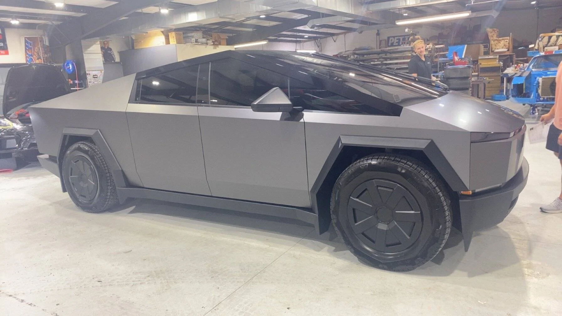 Tesla Cybertruck PURE PPF Satin Dark Grey Completed IMG_7545