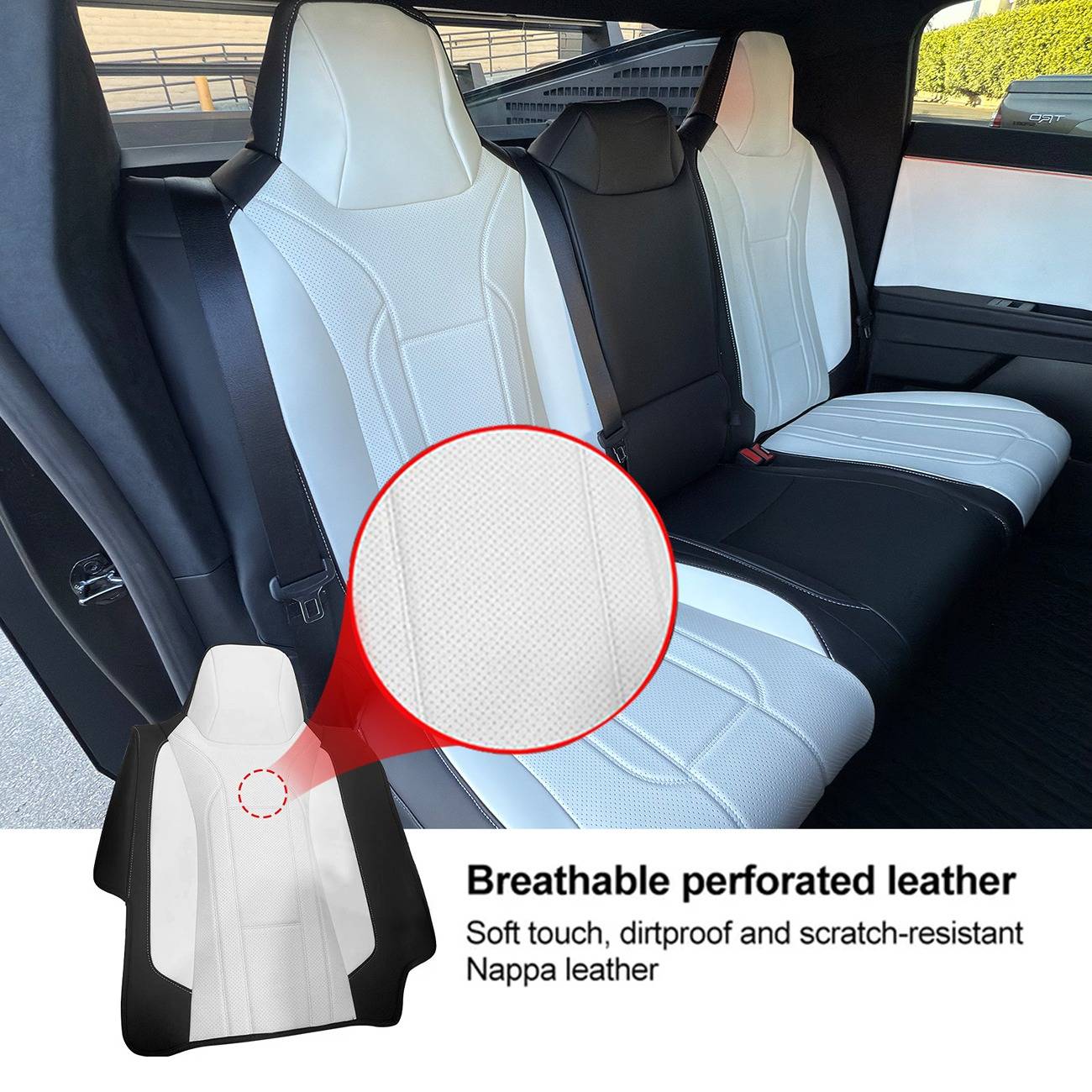 Tesla Cybertruck Cybertruck Black and White Seat Covers-Christmas Discount on Amazon Now 更新