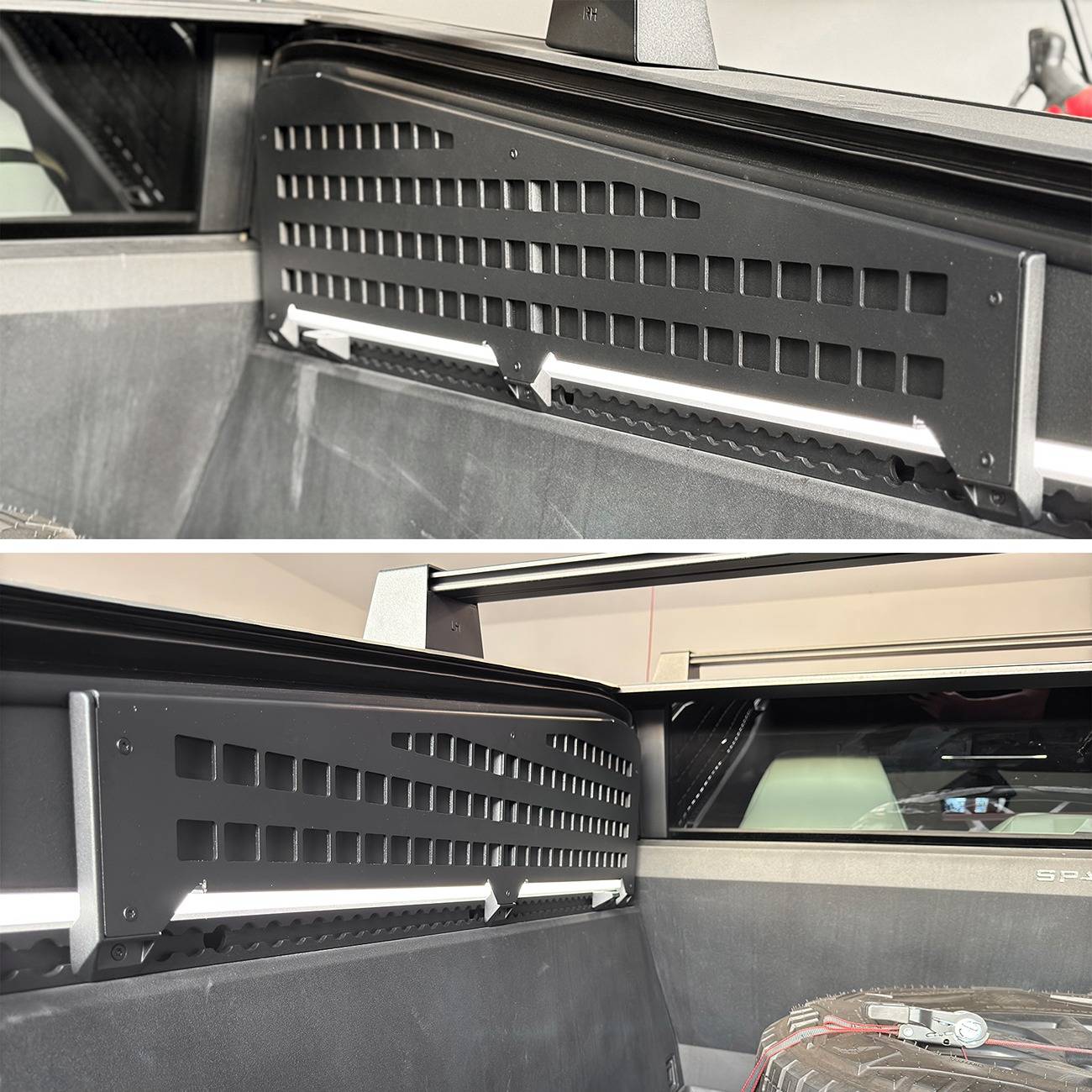 Tesla Cybertruck Perfect fit for Cybertruck Truck Bed! Evbase molle panels in stock on Amazon zuxhizxzx