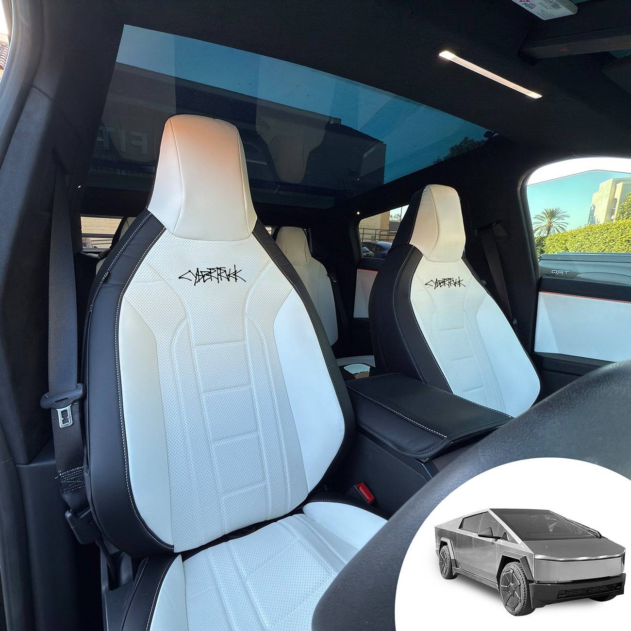 Tesla Cybertruck Big Deal Before Christmas-Hansshow Cybertruck Accessories on Amazon Store seat covers