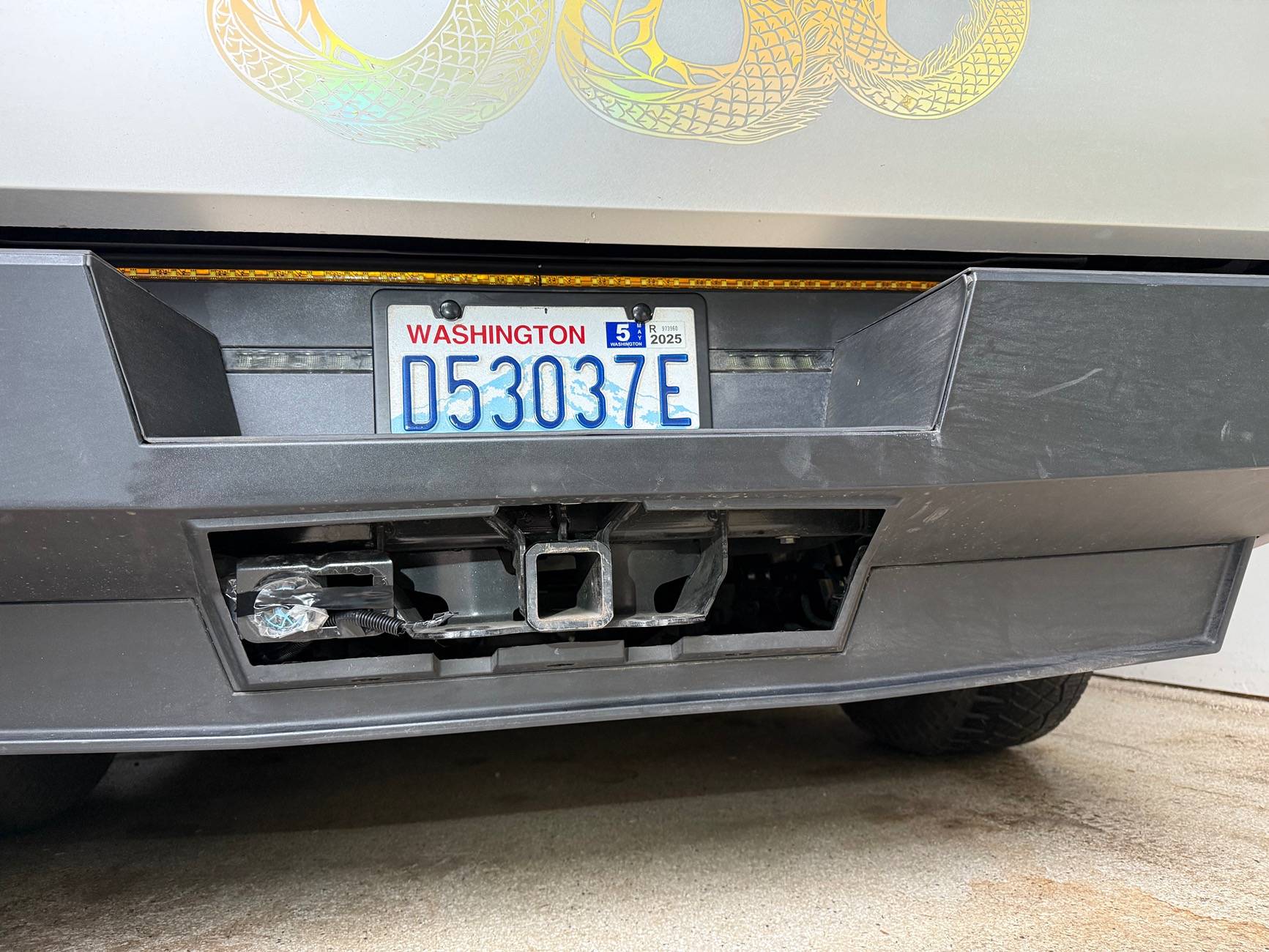 Tesla Cybertruck Stealth back up light bar DIY project IMG_2816