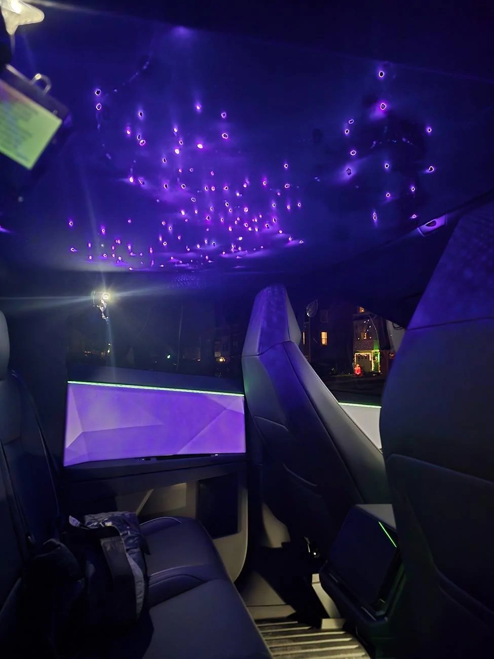 Tesla Cybertruck Installed lights above sky window shade 1000018796