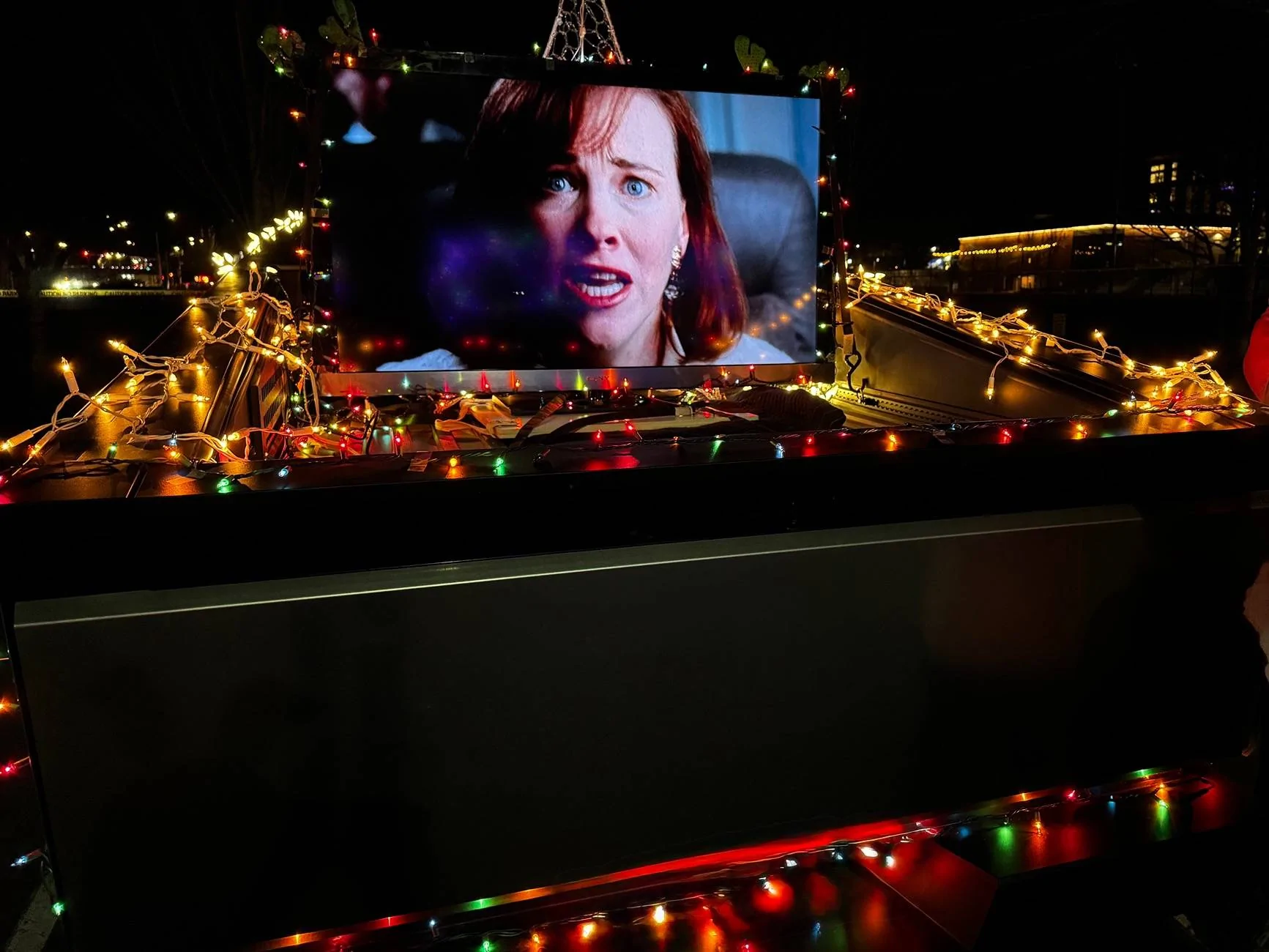 Tesla Cybertruck Home Alone Video Parade Setup. IMG_5228
