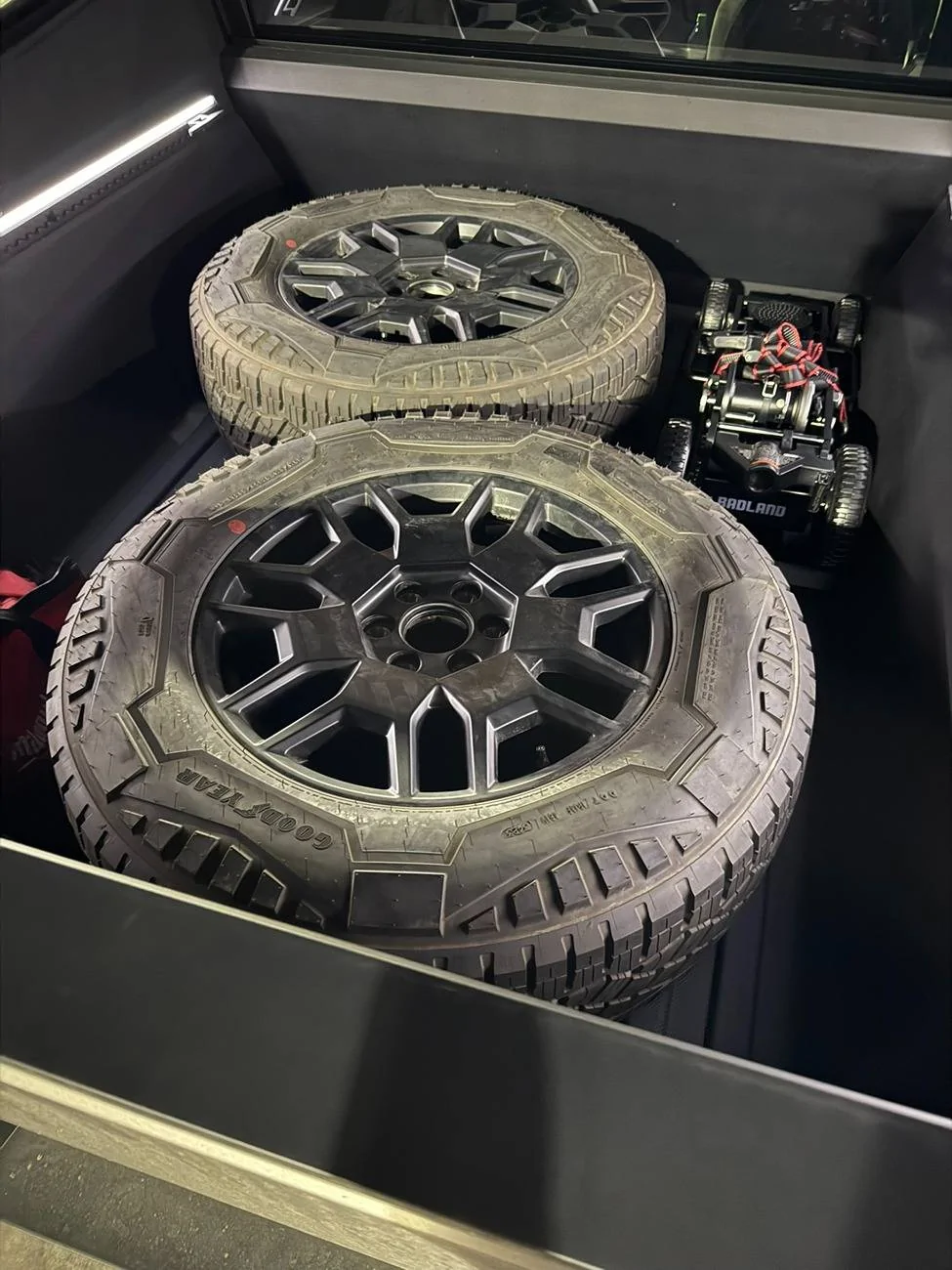 Tesla Cybertruck Made my own spare tire kit IMG_0645