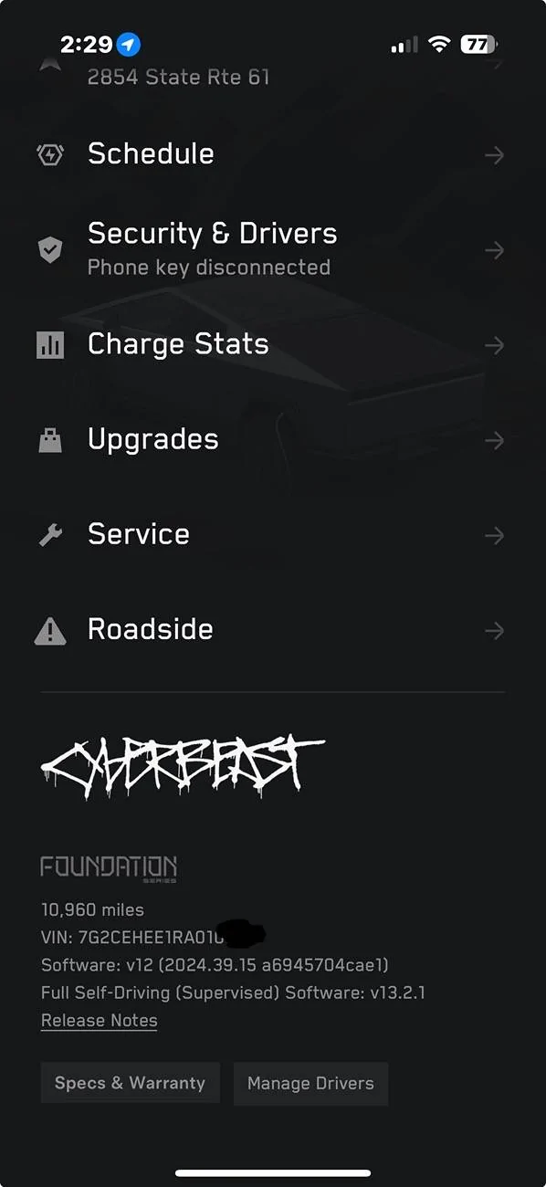 Tesla Cybertruck Firmware 2024.39.15 is incoming with FSD 13.2 IMG_9225