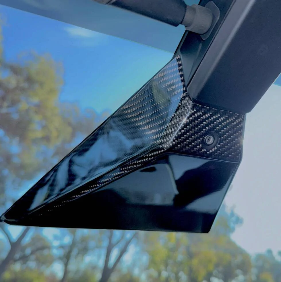 Tesla Cybertruck 🚨RPM TESLA New Product Alert🚨 - Cybertruck Rearview Mirror Delete & Full Overlay - Real Dry Molded Carbon Fiber 1