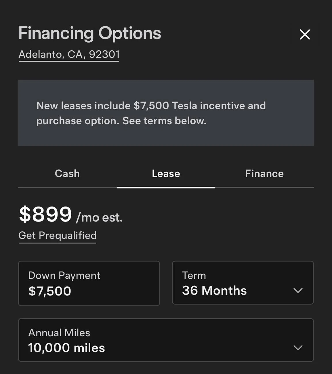 Tesla Cybertruck Does the down payment for the Lease include the $7,500 Rebate? IMG_0251