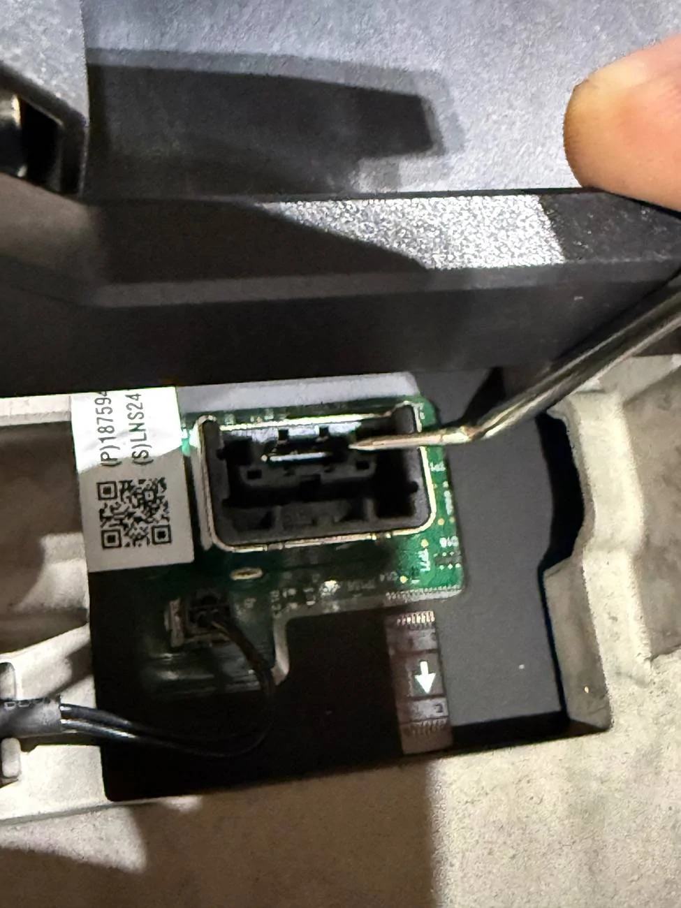 Tesla Cybertruck Failed screen tilt install - USB-C interference IMG_2186