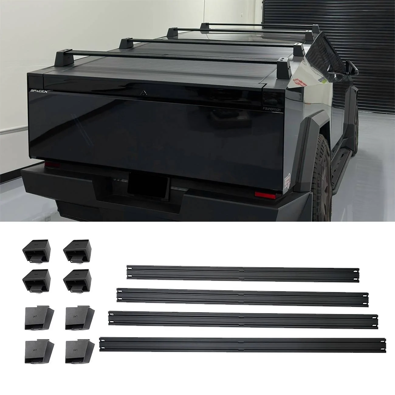 Tesla Cybertruck EVBASE Cargo Bars and Foldable Oxford Storage bag are in stock today 4根主图