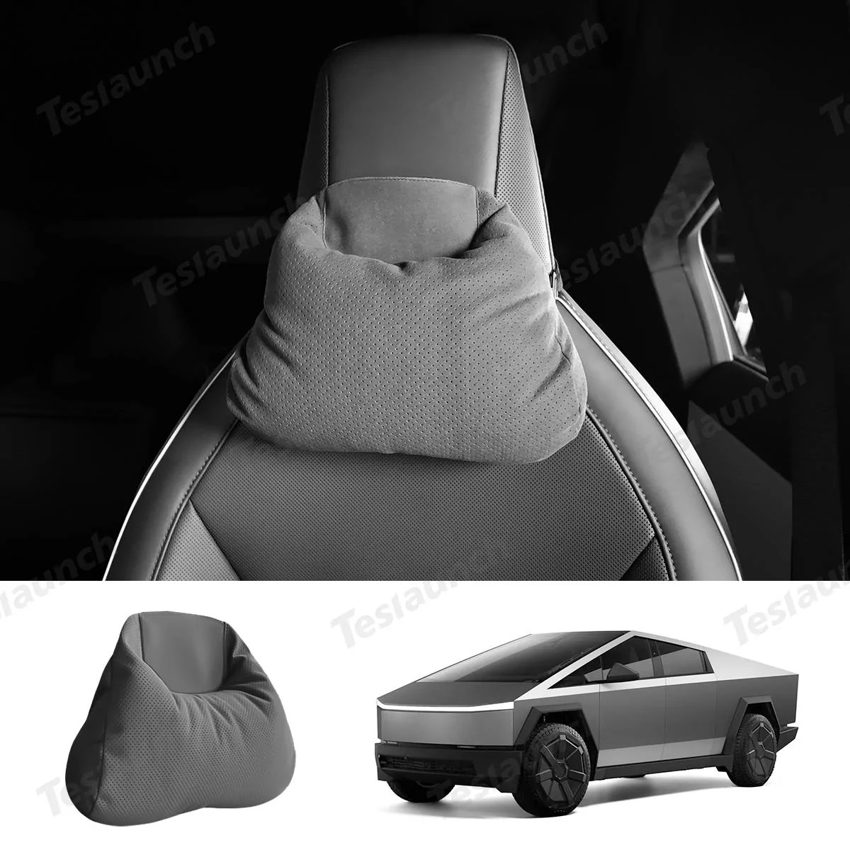 Tesla Cybertruck Neck Pillow for Cybertruck seats by Teslaunch 3-1