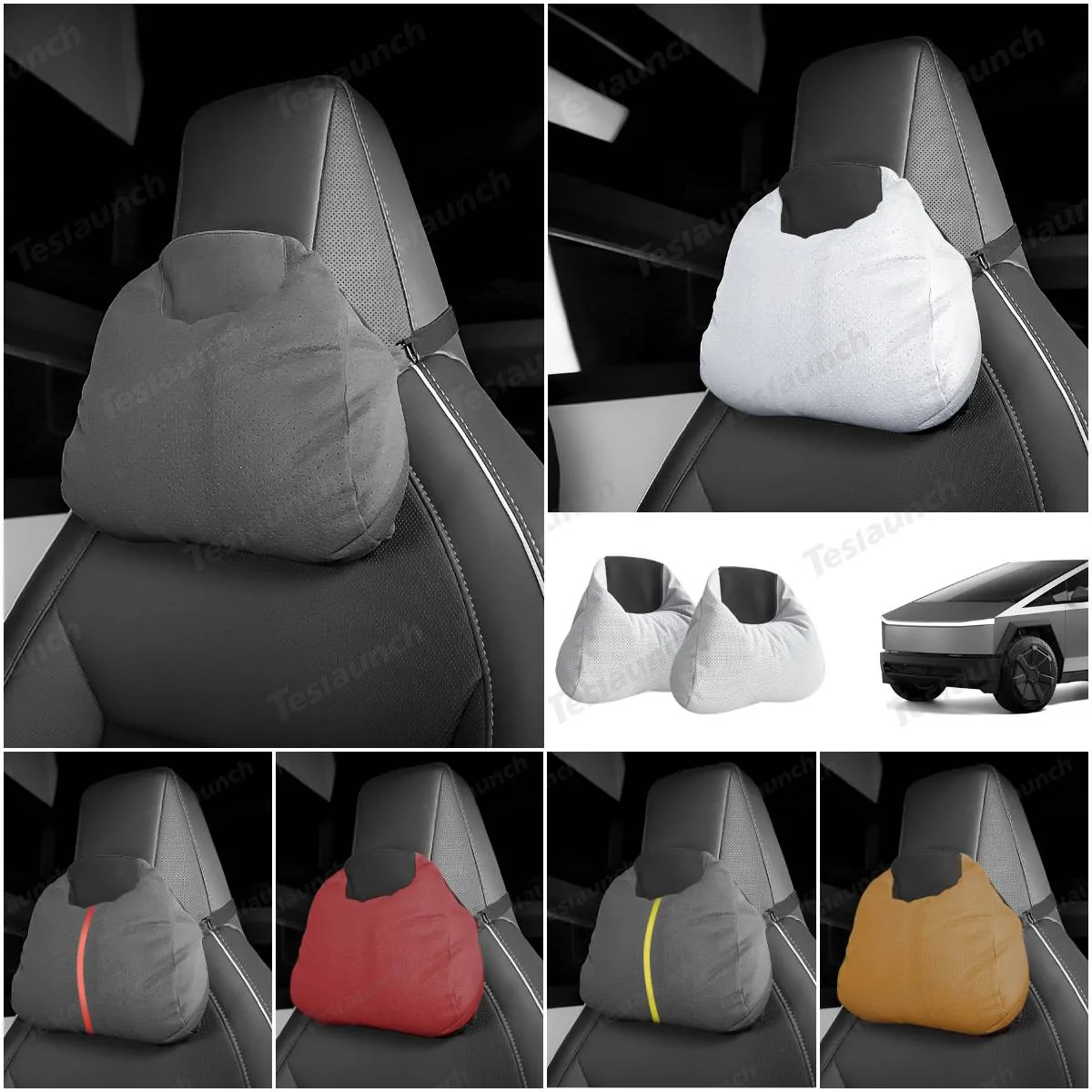 Tesla Cybertruck Neck Pillow for Cybertruck seats by Teslaunch FotoJet