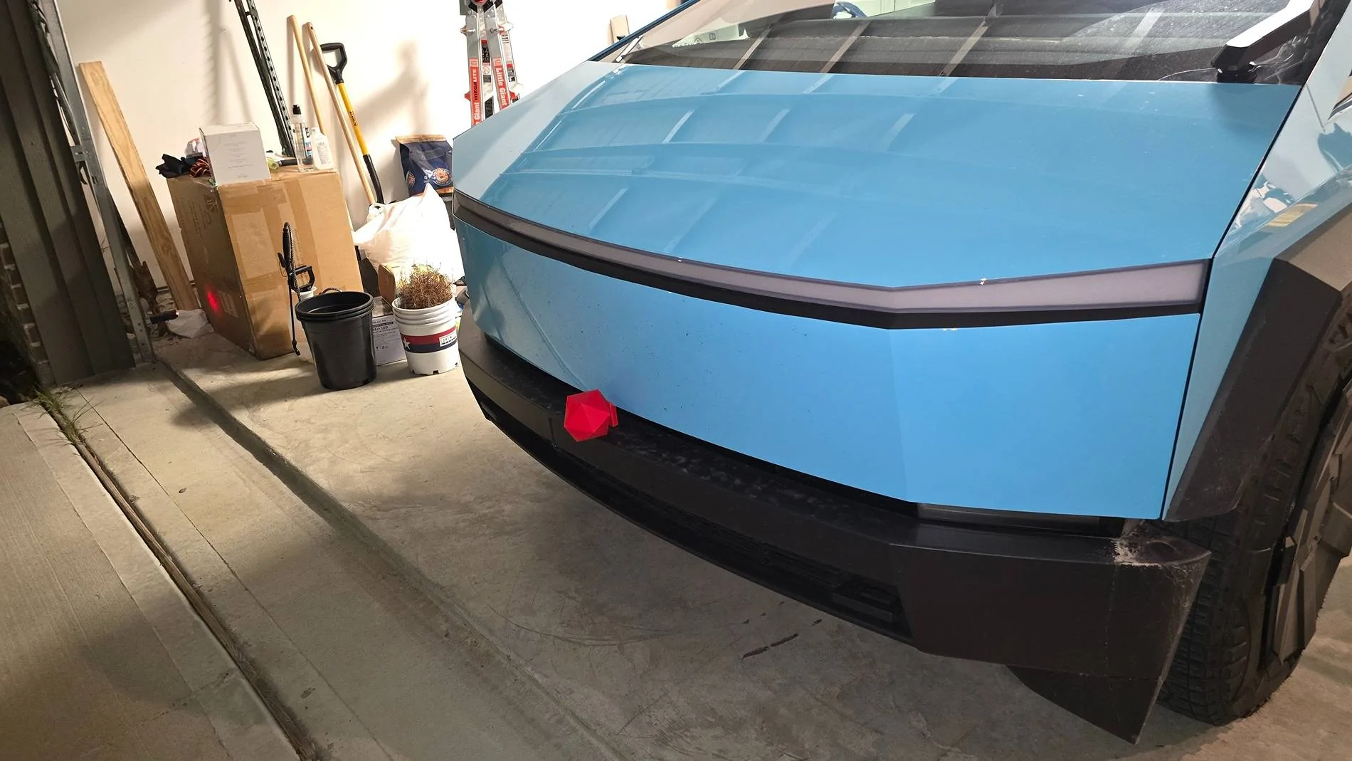 Tesla Cybertruck [3D Print] Christmas - Rudolph Red Nose and Reindeer Antlers {filename}