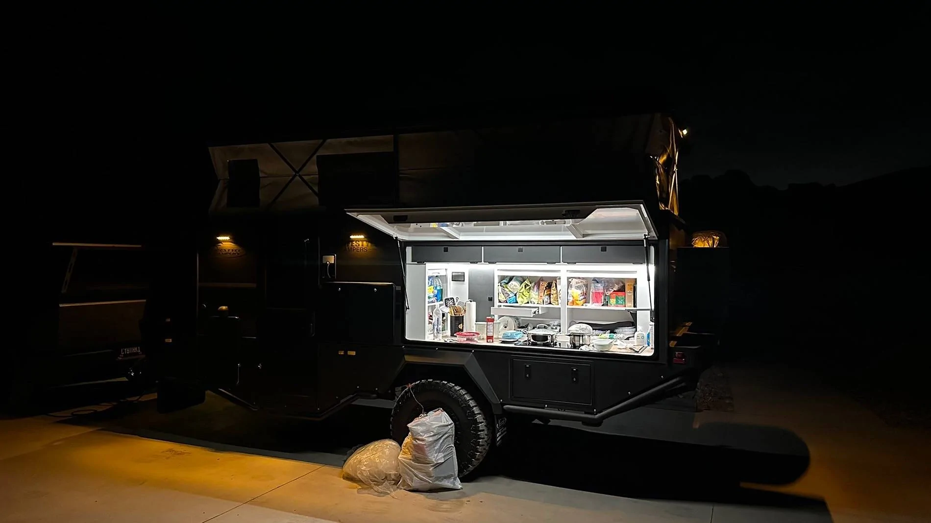 Tesla Cybertruck Adventure Ready: Urander Rack with Off-Road Camper and Solar Power IMG_2195
