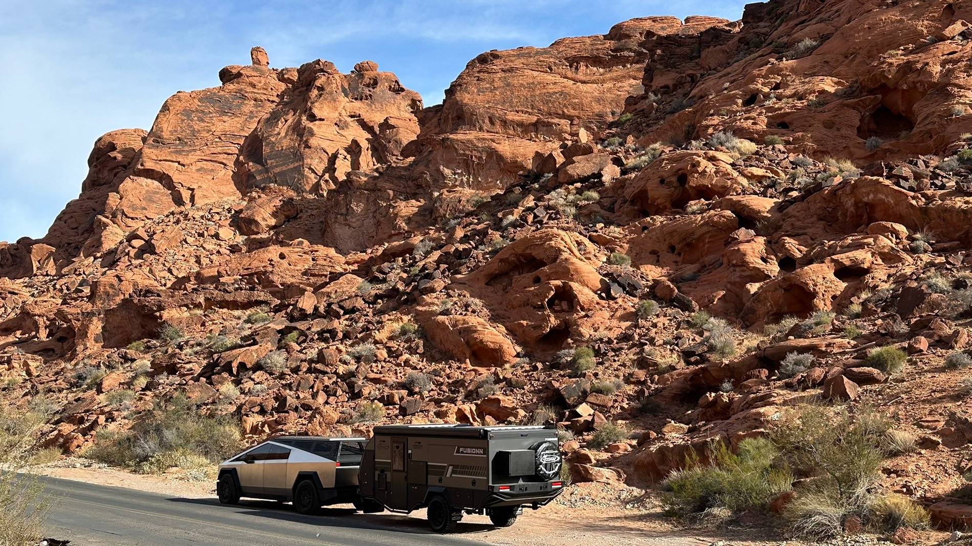 Tesla Cybertruck Adventure Ready: Urander Rack with Off-Road Camper and Solar Power IMG_2192