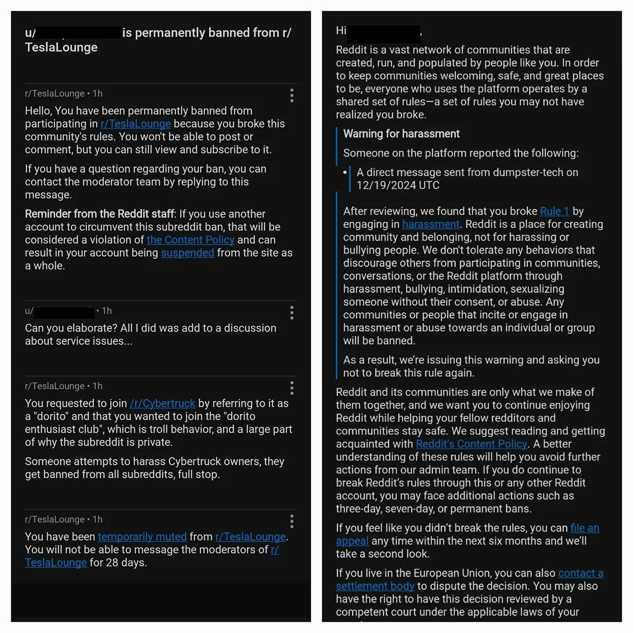 Tesla Cybertruck Reddit has no sense of humor 20241219_113701