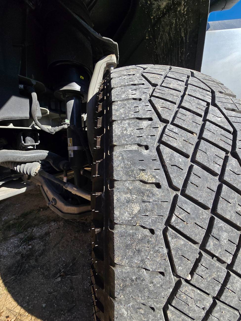 Tesla Cybertruck Inside tire wear @10k miles with front tires 20241219_111920
