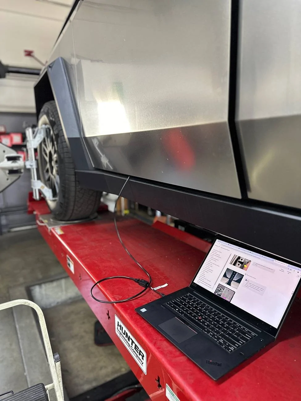 Tesla Cybertruck Inside tire wear @10k miles with front tires IMG_5817
