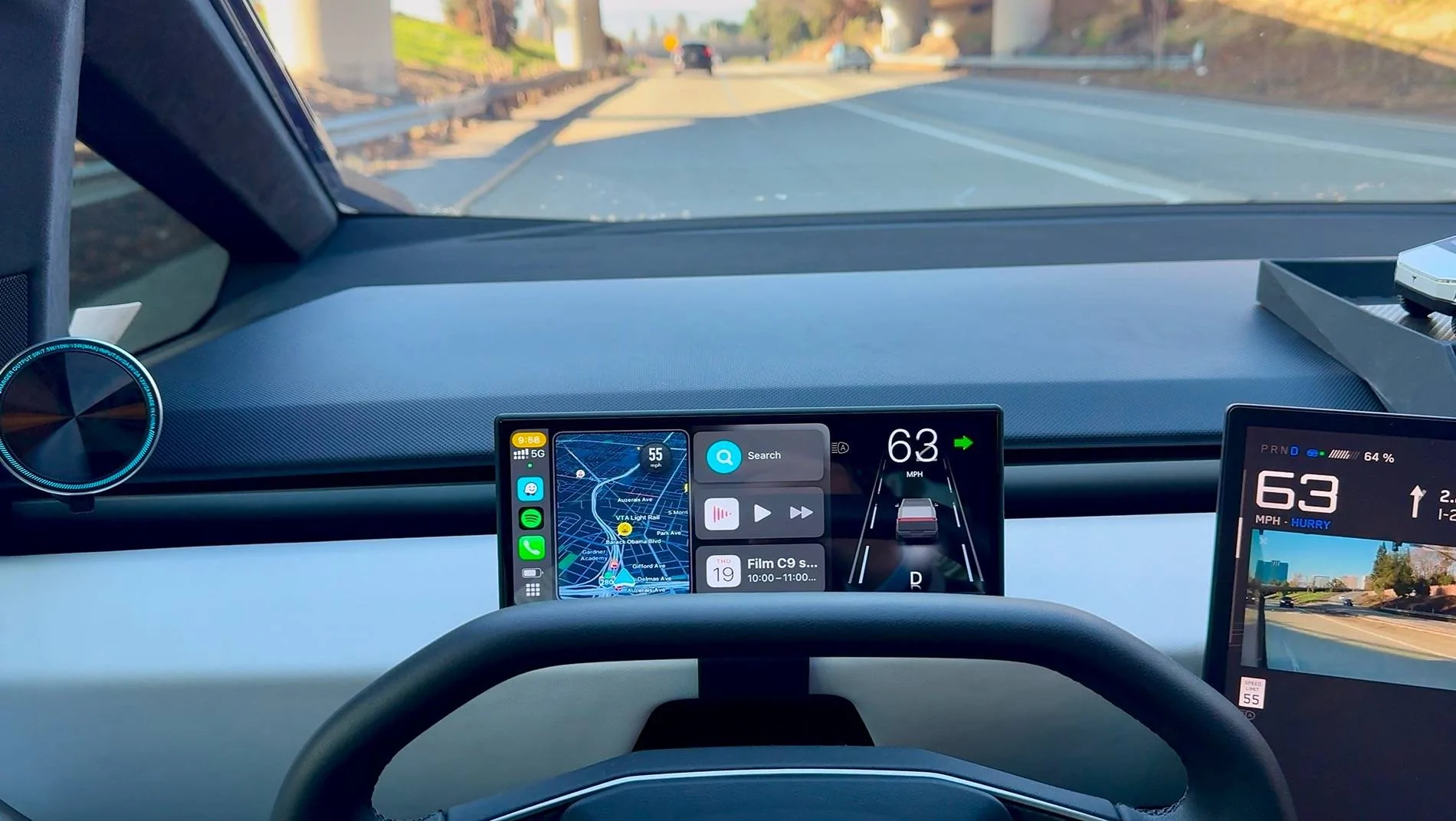 Tesla Cybertruck [FULL INSTALL] C9 CarPlay Dashboard 9” Screen IMG_1518