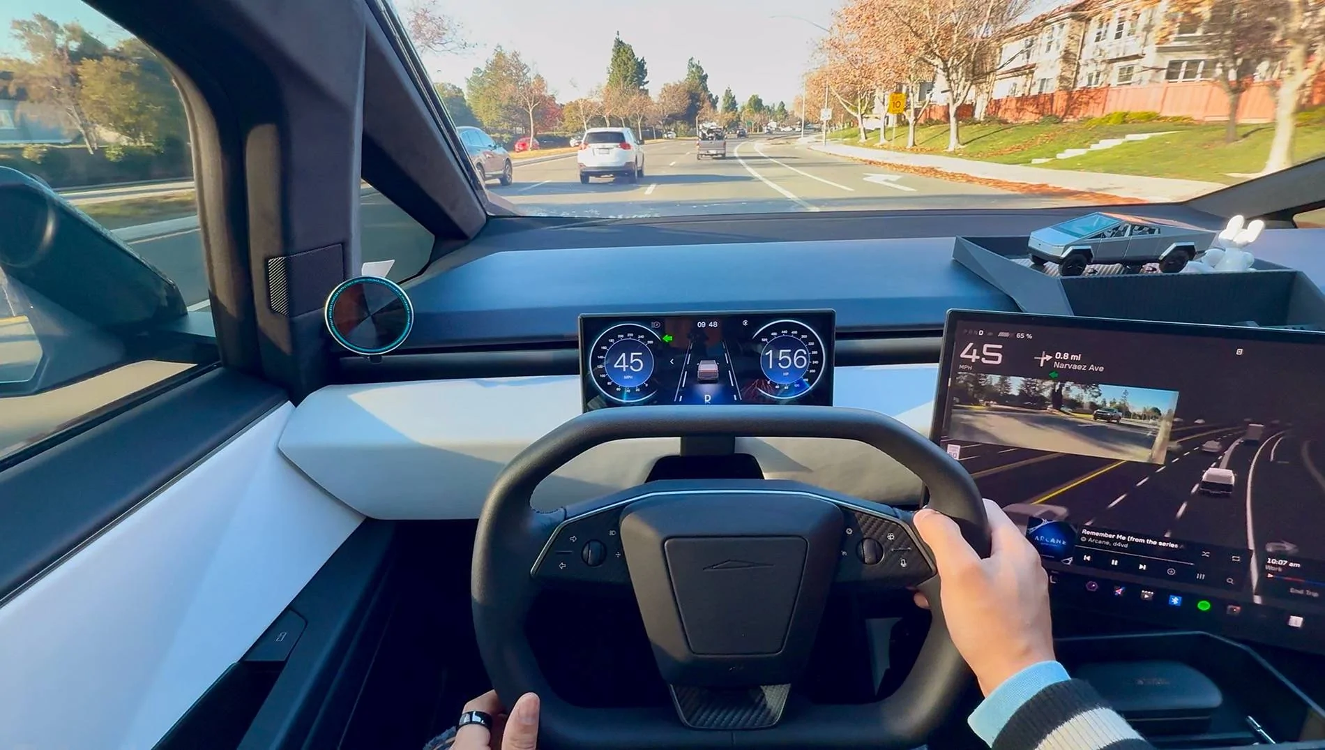 Tesla Cybertruck [FULL INSTALL] C9 CarPlay Dashboard 9” Screen IMG_1517