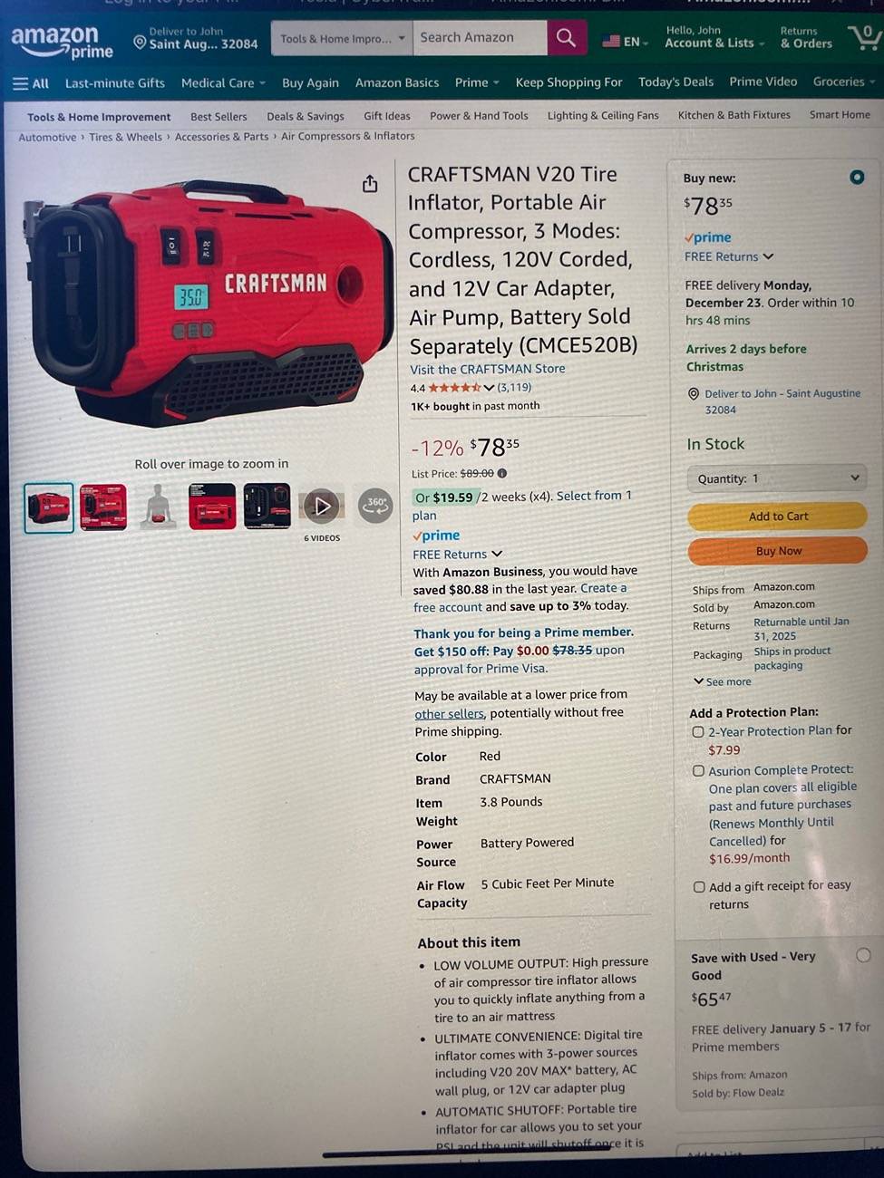Tesla Cybertruck Tire Inflator….may be over kill but works great. IMG_2702