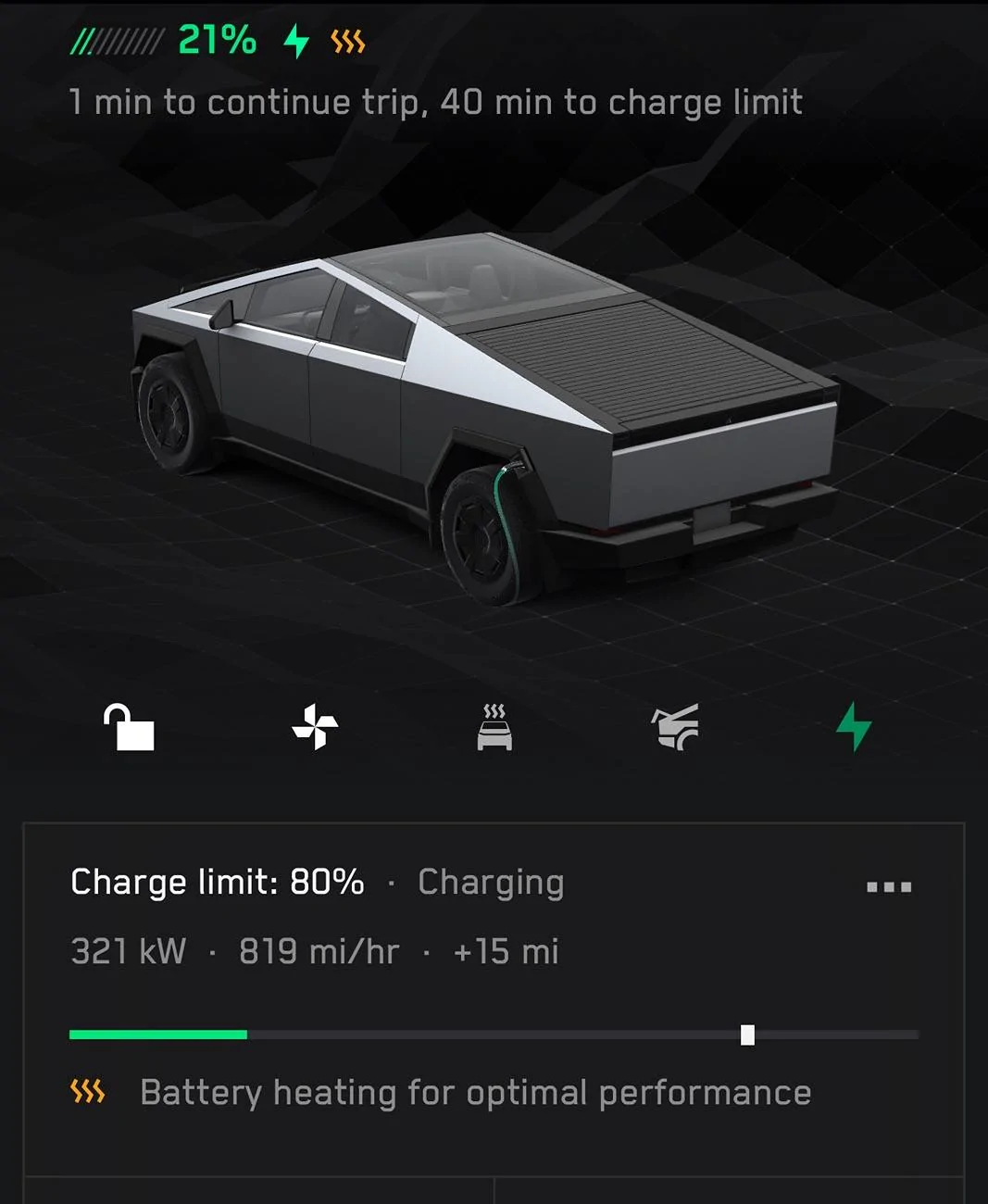 Tesla Cybertruck 321kW charging IMG_2313