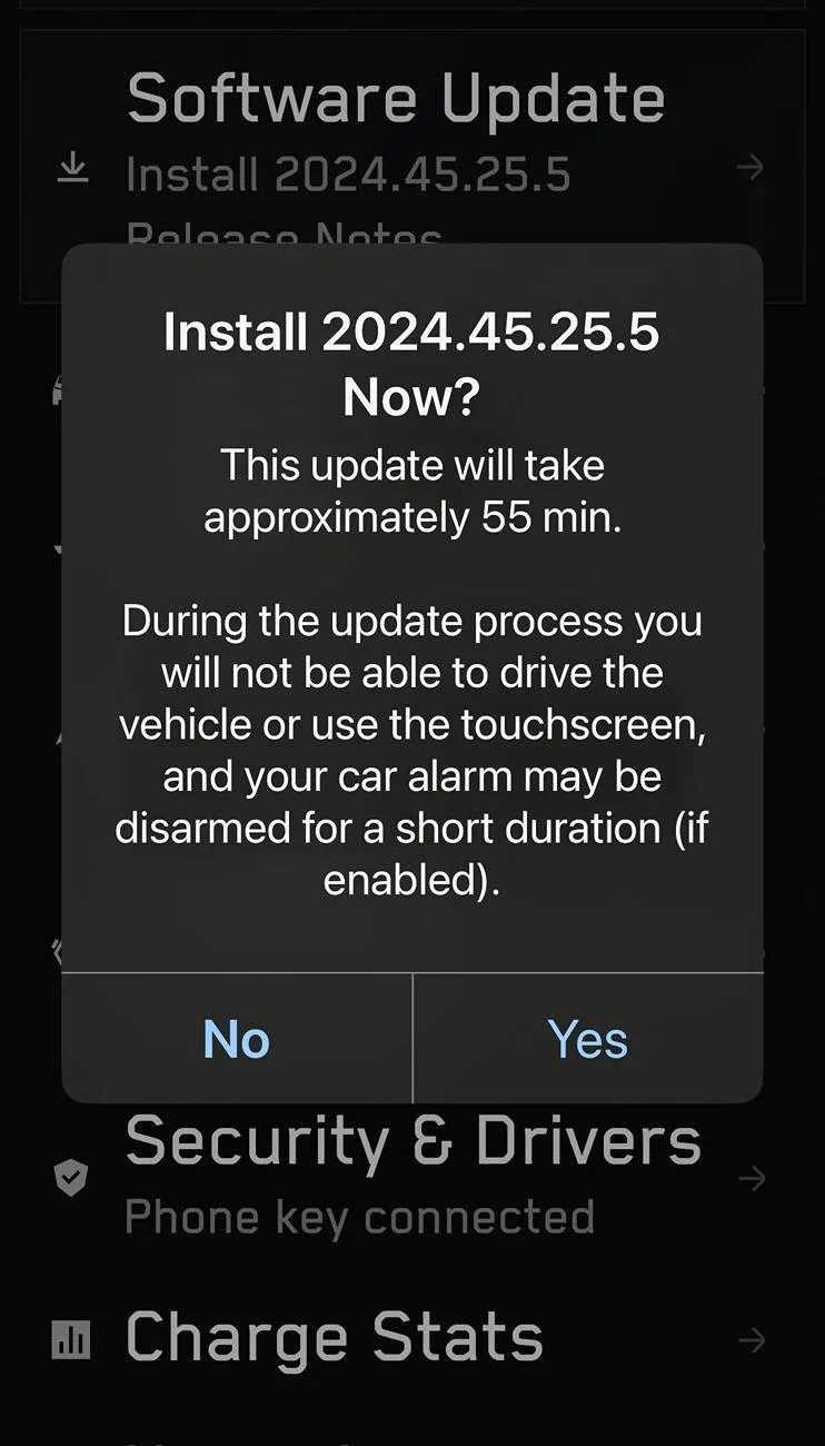 Tesla Cybertruck Holiday Update 2024 installing now w/ FSD 13.2.2! IMG_0620