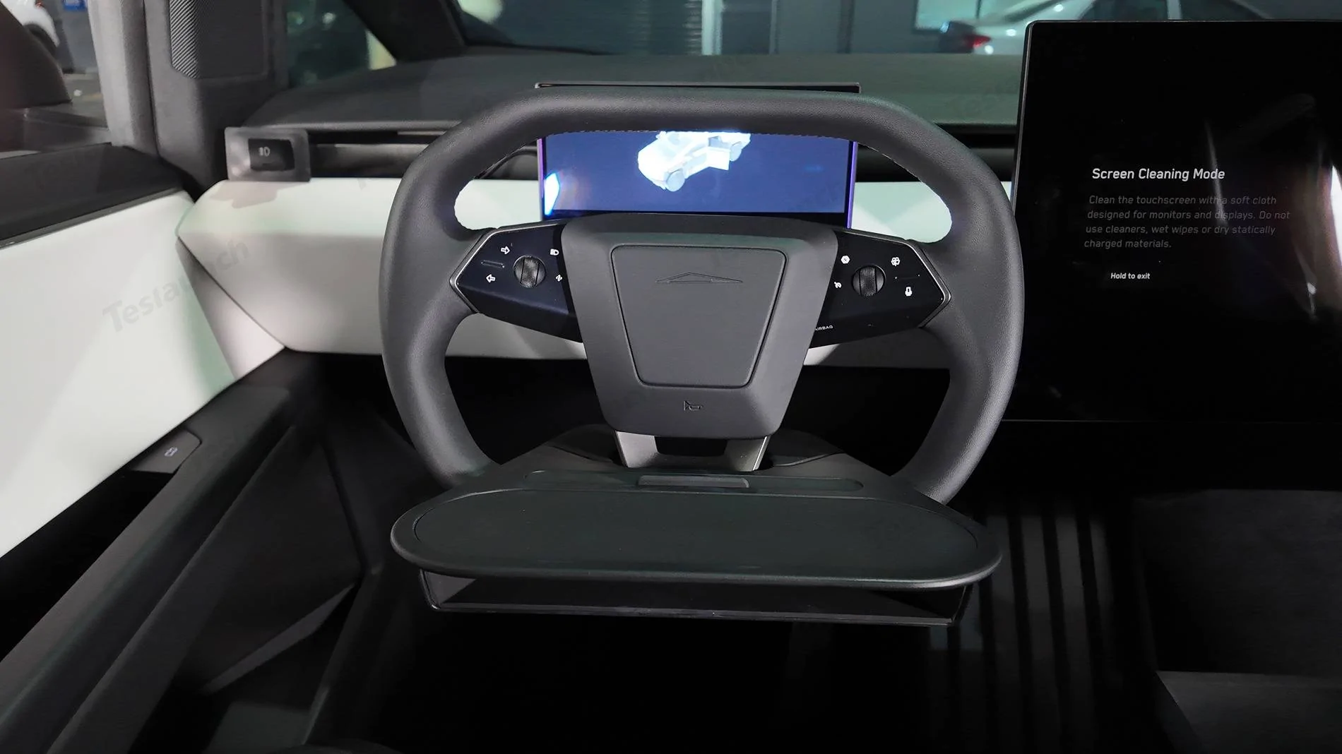 Tesla Cybertruck 🌤️ Steering wheel tray for Cybertruck by Teslaunch 04