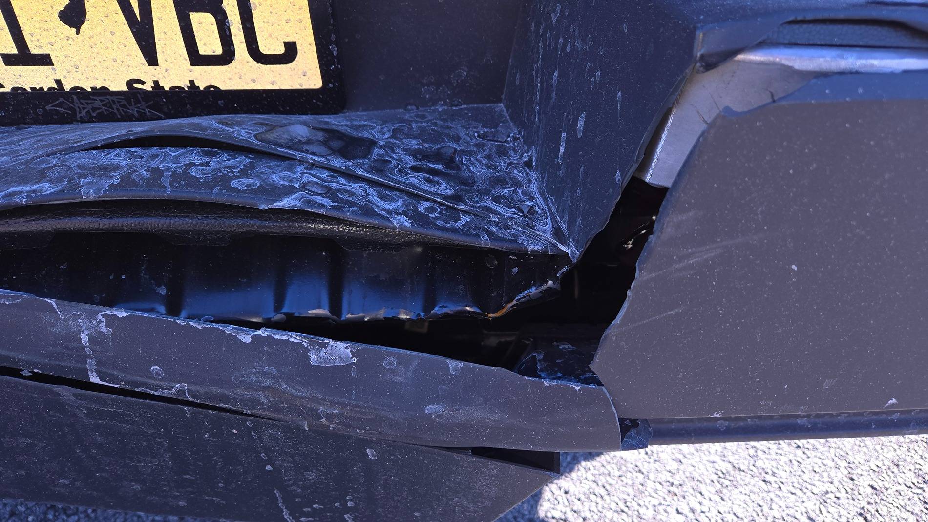 Tesla Cybertruck Rear-end collision. Distracted driver with phone in hand caught on video 20241222_113148