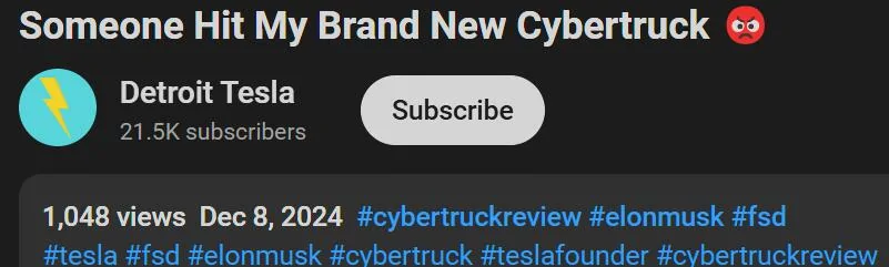 Tesla Cybertruck $3,000 door dent estimate repaired with $25 suction cup dent puller Screenshot 2024-12-22 185256