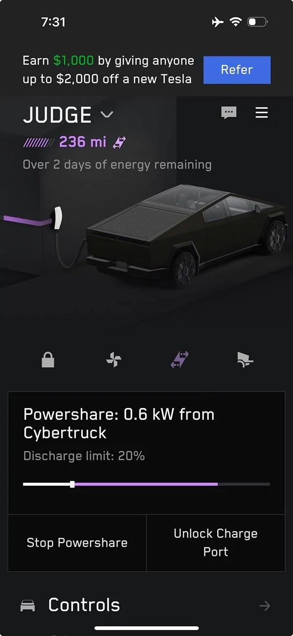 Tesla Cybertruck PowerShare installed.  Now what?? 1734915715263-9y