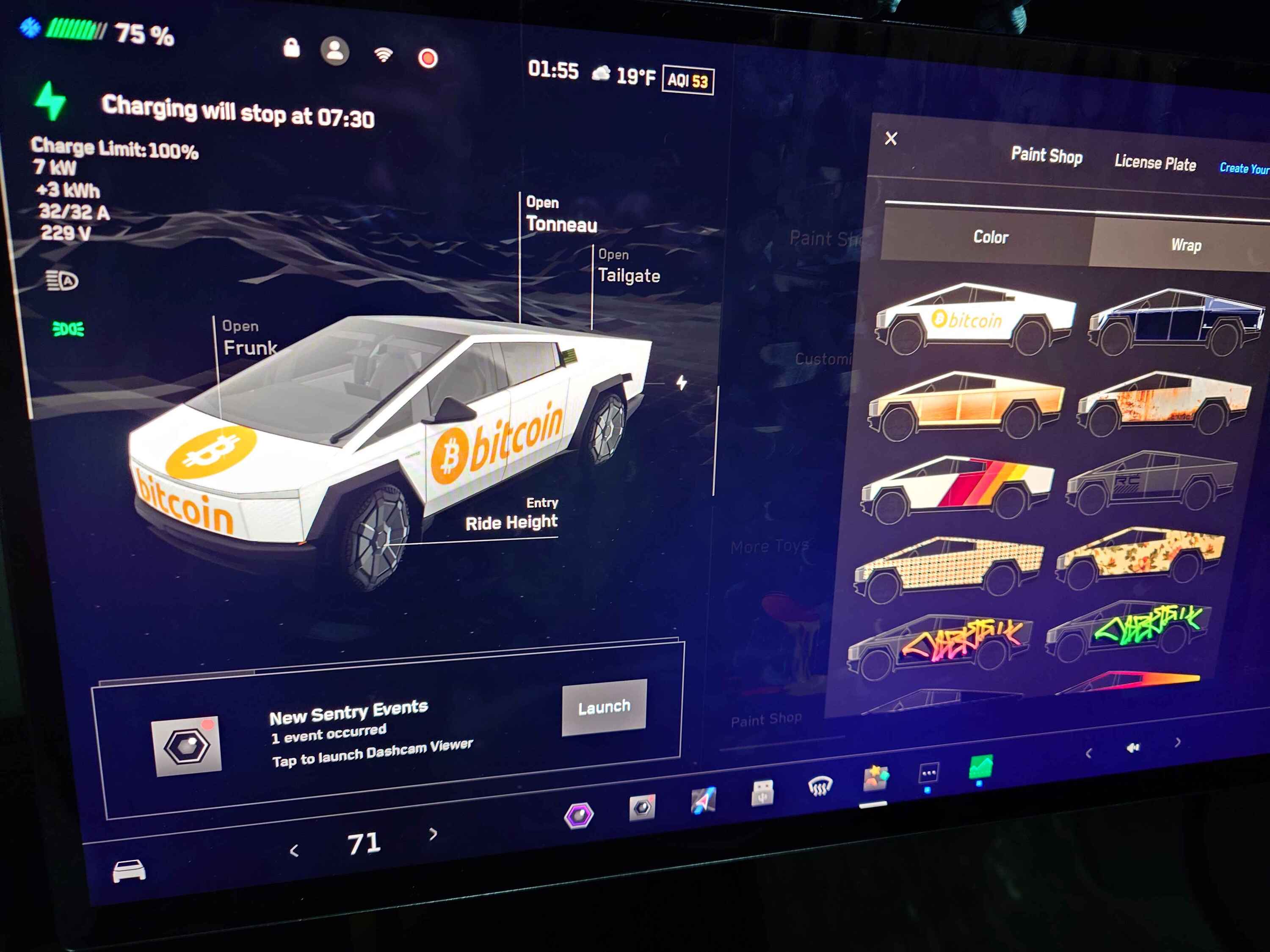 Tesla Cybertruck Holiday Update 2024 installing now w/ FSD 13.2.2! 20241223_015537