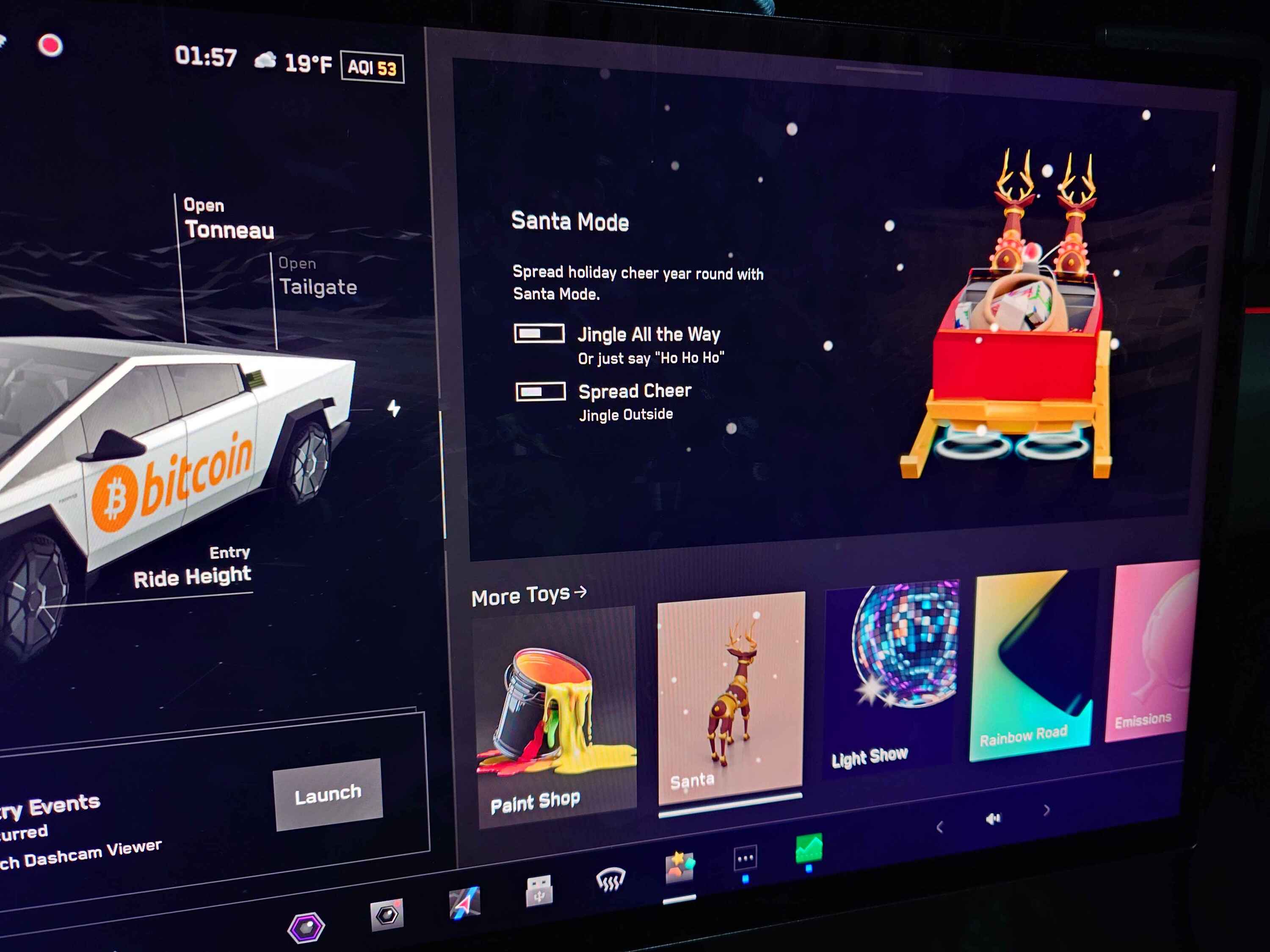 Tesla Cybertruck Holiday Update 2024 installing now w/ FSD 13.2.2! 20241223_015719