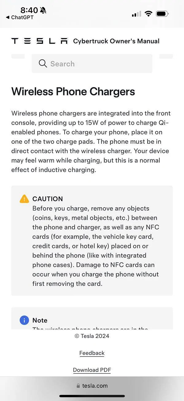 Tesla Cybertruck CT phone charger 🔌 works great IMG_4385