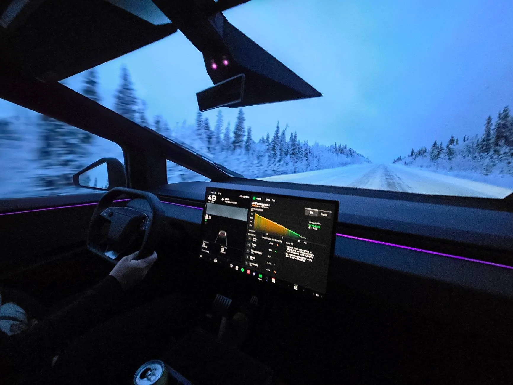 Tesla Cybertruck 🥶 The ultimate winter test: Yukon Cybertruck solstice trip 20241220_173126